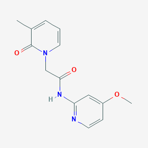 molecular formula C14H15N3O3 B6918127 N-(4-methoxypyridin-2-yl)-2-(3-methyl-2-oxopyridin-1-yl)acetamide 