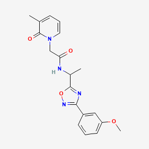 molecular formula C19H20N4O4 B6918134 N-[1-[3-(3-methoxyphenyl)-1,2,4-oxadiazol-5-yl]ethyl]-2-(3-methyl-2-oxopyridin-1-yl)acetamide 