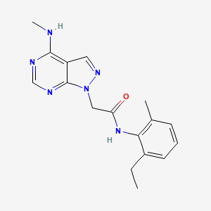 molecular formula C17H20N6O B6918164 N-(2-ethyl-6-methylphenyl)-2-[4-(methylamino)pyrazolo[3,4-d]pyrimidin-1-yl]acetamide 