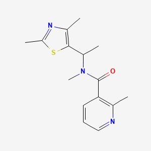 molecular formula C15H19N3OS B6918175 N-[1-(2,4-dimethyl-1,3-thiazol-5-yl)ethyl]-N,2-dimethylpyridine-3-carboxamide 