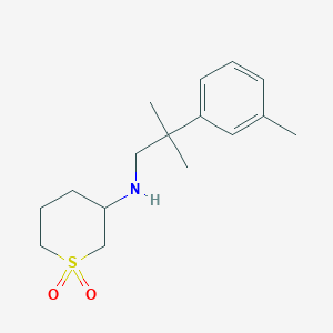 molecular formula C16H25NO2S B6918222 N-[2-methyl-2-(3-methylphenyl)propyl]-1,1-dioxothian-3-amine 