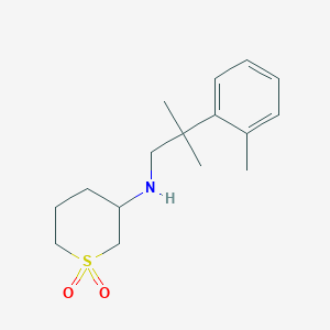 molecular formula C16H25NO2S B6918237 N-[2-methyl-2-(2-methylphenyl)propyl]-1,1-dioxothian-3-amine 