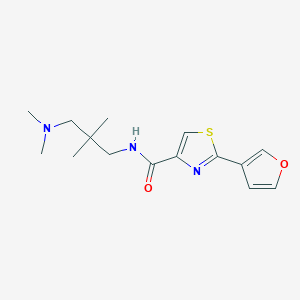 molecular formula C15H21N3O2S B6918278 N-[3-(dimethylamino)-2,2-dimethylpropyl]-2-(furan-3-yl)-1,3-thiazole-4-carboxamide 