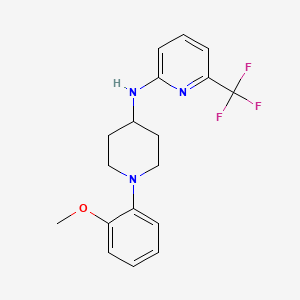 molecular formula C18H20F3N3O B6918298 N-[1-(2-methoxyphenyl)piperidin-4-yl]-6-(trifluoromethyl)pyridin-2-amine 
