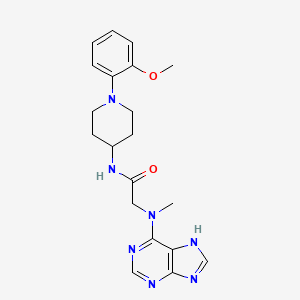 molecular formula C20H25N7O2 B6918348 N-[1-(2-methoxyphenyl)piperidin-4-yl]-2-[methyl(7H-purin-6-yl)amino]acetamide 