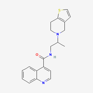 molecular formula C20H21N3OS B6918442 N-[2-(6,7-dihydro-4H-thieno[3,2-c]pyridin-5-yl)propyl]quinoline-4-carboxamide 