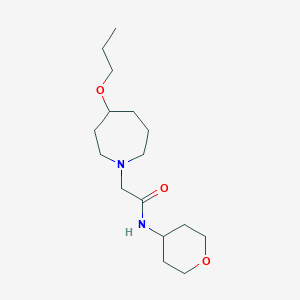 molecular formula C16H30N2O3 B6918491 N-(oxan-4-yl)-2-(4-propoxyazepan-1-yl)acetamide 