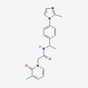 molecular formula C20H22N4O2 B6918567 N-[1-[4-(2-methylimidazol-1-yl)phenyl]ethyl]-2-(3-methyl-2-oxopyridin-1-yl)acetamide 