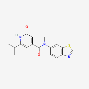 molecular formula C18H19N3O2S B6918580 N-methyl-N-(2-methyl-1,3-benzothiazol-6-yl)-2-oxo-6-propan-2-yl-1H-pyridine-4-carboxamide 