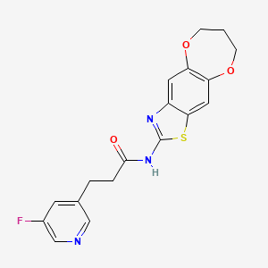 molecular formula C18H16FN3O3S B6918590 N-(7,8-dihydro-6H-[1,4]dioxepino[2,3-f][1,3]benzothiazol-2-yl)-3-(5-fluoropyridin-3-yl)propanamide 