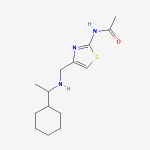 molecular formula C14H23N3OS B6918634 N-[4-[(1-cyclohexylethylamino)methyl]-1,3-thiazol-2-yl]acetamide 