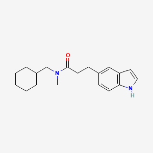 molecular formula C19H26N2O B6918662 N-(cyclohexylmethyl)-3-(1H-indol-5-yl)-N-methylpropanamide 