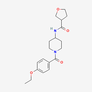 molecular formula C19H26N2O4 B6918797 N-[1-(4-ethoxybenzoyl)piperidin-4-yl]oxolane-3-carboxamide 