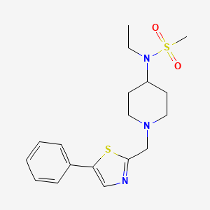molecular formula C18H25N3O2S2 B6918846 N-ethyl-N-[1-[(5-phenyl-1,3-thiazol-2-yl)methyl]piperidin-4-yl]methanesulfonamide 