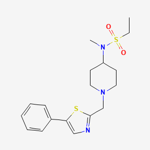 molecular formula C18H25N3O2S2 B6918870 N-methyl-N-[1-[(5-phenyl-1,3-thiazol-2-yl)methyl]piperidin-4-yl]ethanesulfonamide 