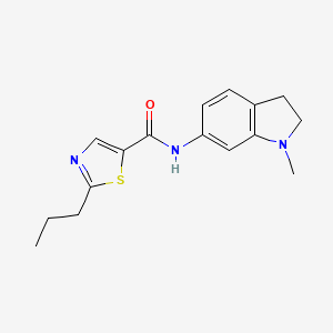 molecular formula C16H19N3OS B6918980 N-(1-methyl-2,3-dihydroindol-6-yl)-2-propyl-1,3-thiazole-5-carboxamide 