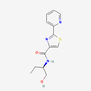 molecular formula C13H15N3O2S B6918996 N-[(2R)-1-hydroxybutan-2-yl]-2-pyridin-2-yl-1,3-thiazole-4-carboxamide 