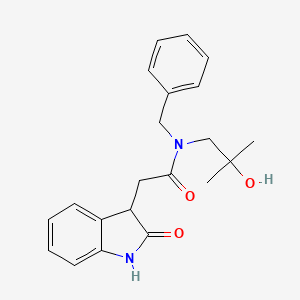 molecular formula C21H24N2O3 B6919095 N-benzyl-N-(2-hydroxy-2-methylpropyl)-2-(2-oxo-1,3-dihydroindol-3-yl)acetamide 