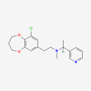 molecular formula C19H23ClN2O2 B6919238 N-[2-(6-chloro-3,4-dihydro-2H-1,5-benzodioxepin-8-yl)ethyl]-N-methyl-1-pyridin-3-ylethanamine 