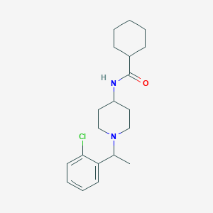 molecular formula C20H29ClN2O B6919403 N-[1-[1-(2-chlorophenyl)ethyl]piperidin-4-yl]cyclohexanecarboxamide 