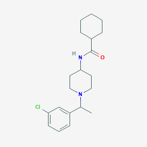 molecular formula C20H29ClN2O B6919411 N-[1-[1-(3-chlorophenyl)ethyl]piperidin-4-yl]cyclohexanecarboxamide 