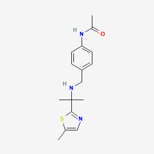 molecular formula C16H21N3OS B6919425 N-[4-[[2-(5-methyl-1,3-thiazol-2-yl)propan-2-ylamino]methyl]phenyl]acetamide 