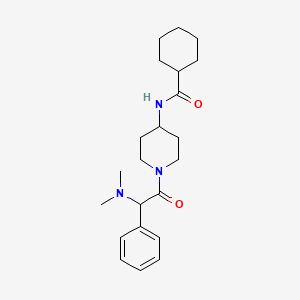 molecular formula C22H33N3O2 B6919437 N-[1-[2-(dimethylamino)-2-phenylacetyl]piperidin-4-yl]cyclohexanecarboxamide 