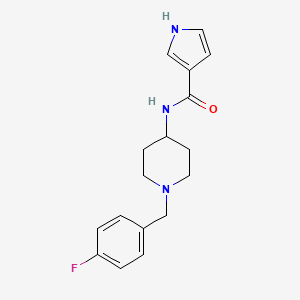 molecular formula C17H20FN3O B6919441 N-[1-[(4-fluorophenyl)methyl]piperidin-4-yl]-1H-pyrrole-3-carboxamide 