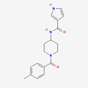 molecular formula C18H21N3O2 B6919483 N-[1-(4-methylbenzoyl)piperidin-4-yl]-1H-pyrrole-3-carboxamide 