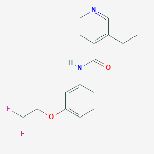 molecular formula C17H18F2N2O2 B6919519 N-[3-(2,2-difluoroethoxy)-4-methylphenyl]-3-ethylpyridine-4-carboxamide 