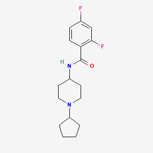 molecular formula C17H22F2N2O B6919646 N-(1-cyclopentylpiperidin-4-yl)-2,4-difluorobenzamide 