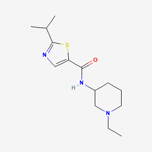 molecular formula C14H23N3OS B6919649 N-(1-ethylpiperidin-3-yl)-2-propan-2-yl-1,3-thiazole-5-carboxamide 