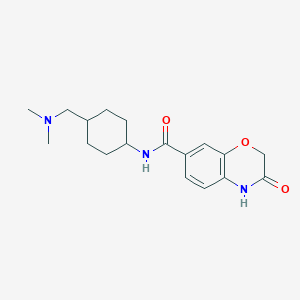 molecular formula C18H25N3O3 B6919676 N-[4-[(dimethylamino)methyl]cyclohexyl]-3-oxo-4H-1,4-benzoxazine-7-carboxamide 