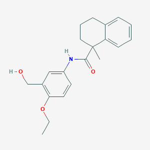 molecular formula C21H25NO3 B6919736 N-[4-ethoxy-3-(hydroxymethyl)phenyl]-1-methyl-3,4-dihydro-2H-naphthalene-1-carboxamide 