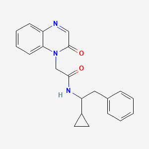 molecular formula C21H21N3O2 B6919744 N-(1-cyclopropyl-2-phenylethyl)-2-(2-oxoquinoxalin-1-yl)acetamide 