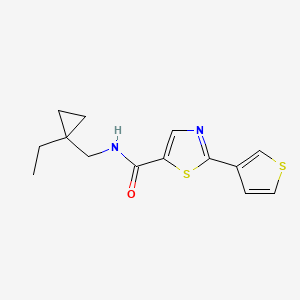 molecular formula C14H16N2OS2 B6919770 N-[(1-ethylcyclopropyl)methyl]-2-thiophen-3-yl-1,3-thiazole-5-carboxamide 