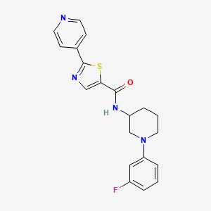 molecular formula C20H19FN4OS B6919780 N-[1-(3-fluorophenyl)piperidin-3-yl]-2-pyridin-4-yl-1,3-thiazole-5-carboxamide 