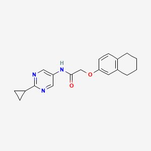 molecular formula C19H21N3O2 B6919787 N-(2-cyclopropylpyrimidin-5-yl)-2-(5,6,7,8-tetrahydronaphthalen-2-yloxy)acetamide 