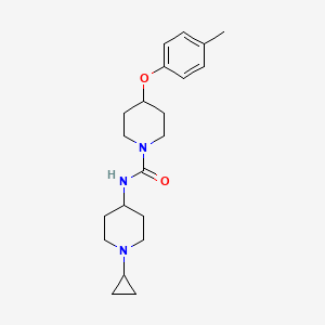 molecular formula C21H31N3O2 B6919985 N-(1-cyclopropylpiperidin-4-yl)-4-(4-methylphenoxy)piperidine-1-carboxamide 
