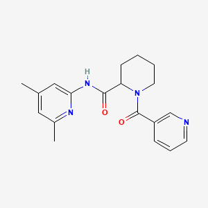 molecular formula C19H22N4O2 B6920137 N-(4,6-dimethylpyridin-2-yl)-1-(pyridine-3-carbonyl)piperidine-2-carboxamide 