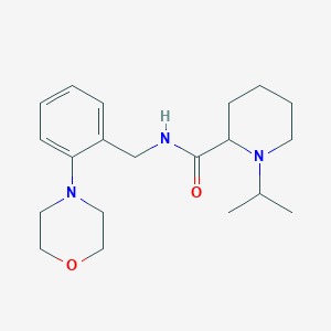 molecular formula C20H31N3O2 B6920151 N-[(2-morpholin-4-ylphenyl)methyl]-1-propan-2-ylpiperidine-2-carboxamide 