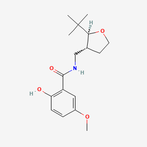 molecular formula C17H25NO4 B6920152 N-[[(2S,3R)-2-tert-butyloxolan-3-yl]methyl]-2-hydroxy-5-methoxybenzamide 