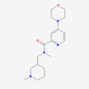 molecular formula C18H28N4O2 B6920157 N-methyl-N-[(1-methylpiperidin-3-yl)methyl]-4-morpholin-4-ylpyridine-2-carboxamide 