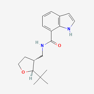 molecular formula C18H24N2O2 B6920160 N-[[(2S,3R)-2-tert-butyloxolan-3-yl]methyl]-1H-indole-7-carboxamide 