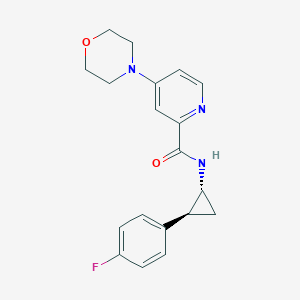 molecular formula C19H20FN3O2 B6920214 N-[(1R,2S)-2-(4-fluorophenyl)cyclopropyl]-4-morpholin-4-ylpyridine-2-carboxamide 