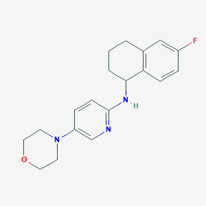 molecular formula C19H22FN3O B6920521 N-(6-fluoro-1,2,3,4-tetrahydronaphthalen-1-yl)-5-morpholin-4-ylpyridin-2-amine 