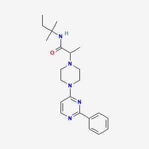 molecular formula C22H31N5O B6920528 N-(2-methylbutan-2-yl)-2-[4-(2-phenylpyrimidin-4-yl)piperazin-1-yl]propanamide 