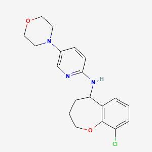 molecular formula C19H22ClN3O2 B6920536 N-(9-chloro-2,3,4,5-tetrahydro-1-benzoxepin-5-yl)-5-morpholin-4-ylpyridin-2-amine 