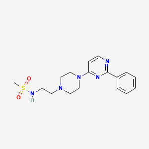 molecular formula C17H23N5O2S B6920539 N-[2-[4-(2-phenylpyrimidin-4-yl)piperazin-1-yl]ethyl]methanesulfonamide 
