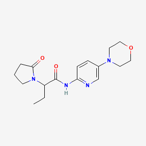 molecular formula C17H24N4O3 B6920632 N-(5-morpholin-4-ylpyridin-2-yl)-2-(2-oxopyrrolidin-1-yl)butanamide 